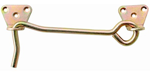 KeyMet GmbH Sturmhaken mit Öse Platten Torbefestigung 7 x 150 mm Fensterhaken Verzinkt