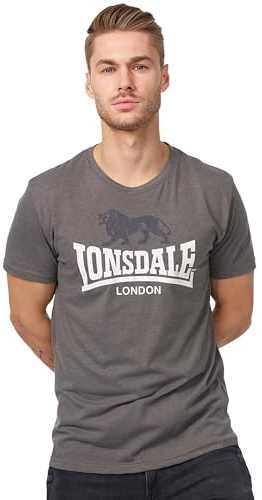 Lonsdale London Gargrave Hombre Camiseta Antracita 60% algodón, 40% poliéster Regular
