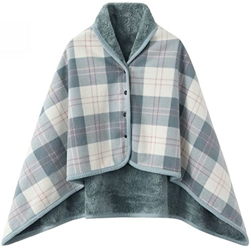 WINKEEY Poncho delle donne, mantello caldo invernale, maglia Cape Cardigan per le donne, Wrap Open Front Cape, coperta calda invernale, coperta in pile spessa