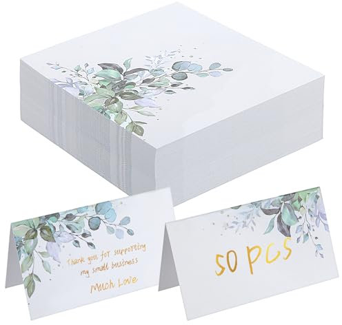 Tischkarten Geburtstag 50 Stück tischkarten konfirmation Hochzeit Tischkarten Elegante Platzkarten Hochzeit Namensschilder Beschriften für Konfirmation Kommunion Taufe Feier-10 * 9cm(A)