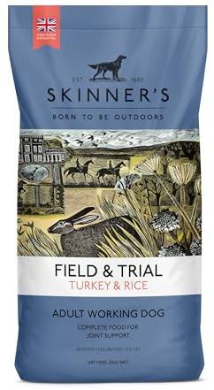 Skinners Field & Trial Turkey & Rice, Complete Dry Adult Dog Food, Sensitive, Contains Joint Aid, 15kg
