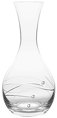 Barski - Handmade Glass - Sparkle - Carafe - Decorated with Real Crystal Diamonds - 41 oz. - Made in Europe