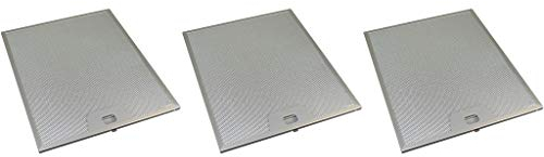Ufixt 3 x Cooker Hood Metal Mesh Grease Filter for Kitchen Extractor Fan Vent 253mm x 300mm