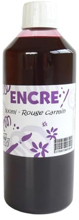 Oz international Encre à Dessiner Rouge Carmin foncé 500ml
