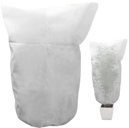 Aznever Pflanzen-Frostschutzhüllen,Universelle Frostschutzhüllen für Pflanzen im Freien mit Kordelzug - Warme Beutel mit Kordelzug, strapazierfähiges Frosttuch für Gemüse, Pflanzen im Freien, Garten