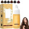 Plant Extract Hair Dye Cream,Natural Plant Hair Dye,Plant Extract for Grey Hair Color Bubble Dye,Mild Formula Petal Hair Coloring Lotion