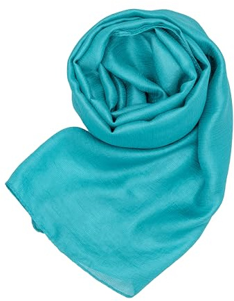 MAPIMANIA - Stola Elegante Donna Color Turchese per Cerimonia e Matrimonio, Scialle coprispalle estivo in raso 180x80, Sciarpa Copri spalle per abito