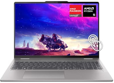 Lenovo Yoga 7 2 en 1 16 pulgadas WUXGA (1920 x 1200) portátil, AMD Ryzen 5 8640HS 6 núcleos, 8 GB RAM, 512 GB SSD, gráficos AMD Radeon 760M, retroiluminado, huella dactilar