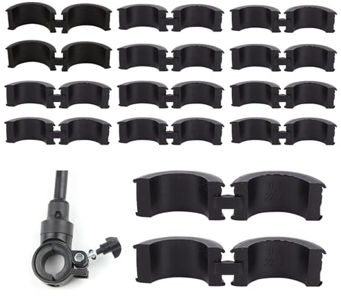 NICENEEDED 12 Pcs Anti-Vibration Bicycle Handlebar Rubber Gasket, Shim Cycling Spacer Accessories Non-Slip Handlebar Adapters for Fixed Gear Bike Road Bikes Mountain Bikes