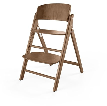 CYBEX Gold Click&FOLD 3-in-1 High Chair Set, 6 Months - 99 Years, Suitable from Birth with Separate Gold Bouncer Nest, incl. Baby Set and Snack Tray, Beechwood/Plastic, Dark Natural
