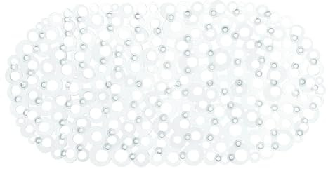 OLIVO.Shop Tappeto da Bagno Antiscivolo con Ventose, Tappetino da Bagno per Doccia e Vasca in Gomma 2 misue Tappeto Bagno Forato antimuffa Sirena (Trasparente, 35x69 cm)