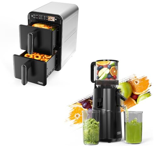 WETIE 11.6QT Dual Basket Air Fryer AND Cold Press Juicer