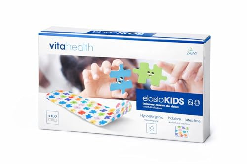 Cerotti per bambini Set Puzzle - Cerotti Colorati per Bambini - Protezione ferite sicura, impermeabili, resistenti & delicati sulla pelle - 100 pezzi