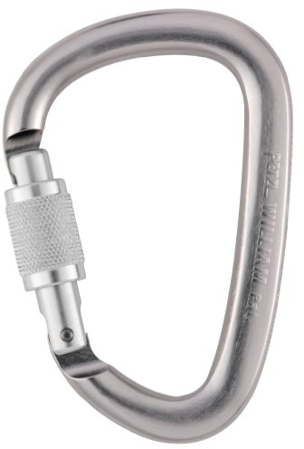 Petzl Erwachsene Karabiner William Screw-Lock, Silber