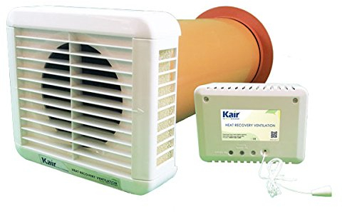 Kair Heat Recovery Silent Extractor Fan with Humidistat, Pullcord, Night Sensor - Anti Condensation Ventilation Unit