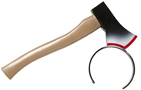 NET TOYS Hache sanglante à Mettre sur la tête Serre-tête Halloween Bandeau Hache dans la tête Horreur Zombie Accessoire Effrayant farces et attrapes Psycho déguisement Halloween Carnaval Mort-Vivant
