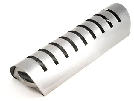 Charcoal Companion Räucherbox in Halbrohrform, Edelstahl, silber, 30 x 5.5 x 8.3 cm, CC4150