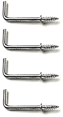 Merriway BH04450 (24 Pcs) Chrome Plated Square Shouldered Dresser Hooks, 19 mm (3/4 inch) - Pack of 24 Pieces