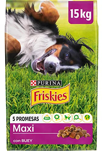 Purina Friskies Vitafit Active Pienso para Perro Grande Adulto Activo Maxi con Buey, saco de 15kg