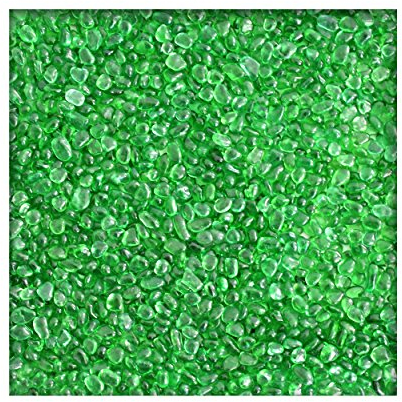 Kieskönig 5 kg Glaskies Glasgranulat Streudeko Tischdeko Dekosteine Glasdeko Nuggets 6-9mm Grün