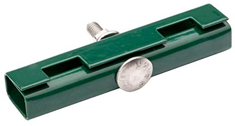 Gittermattenverbinder Set U-Form 100 Stück, Farbe Grün RAL 6005, Zaunzubehör, Doppelstabmattenverbinder, Eckverbinder, Mattenverbinder, Doppelstabmatten-Verbinder