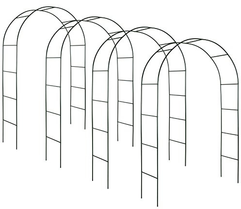 TecTake 800526 Arco para Enredaderas | Arco de Rosas | Rose Arco | - Varias cantidades- (4 Piezas | No. 402661)