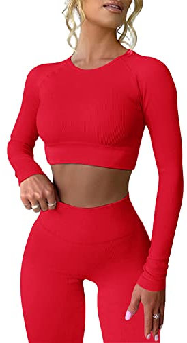 MAYROUND Seamless Yoga Outfits Sets 2 Piece High Waist Running Shorts Workout Sports Sling Bra Set for Women Gym Fitness Athletic