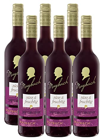 Maybach Spätburgunder Rotwein süß und fruchtig (6 x 0.75 l)