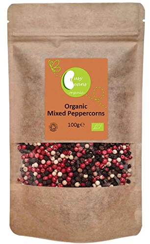Organic Mixed Peppercorns - Certified Organic - by Busy Beans Organic (100g)