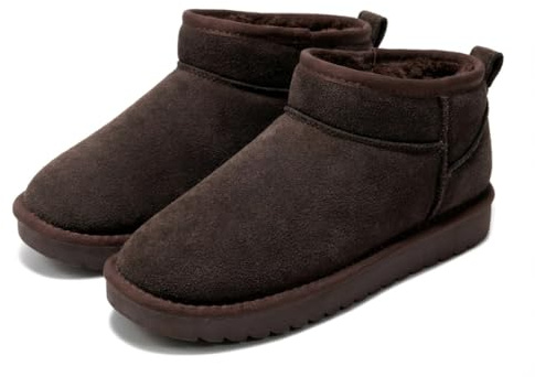 Project Cloud 100% Genuine Leather Ankle Boots for Women - Water Resistant with Memory Foam Insole Winter Boots for Women - Trending Shoes & Comfortable Women's Ankle Boots (Hippy, Brown, 9)