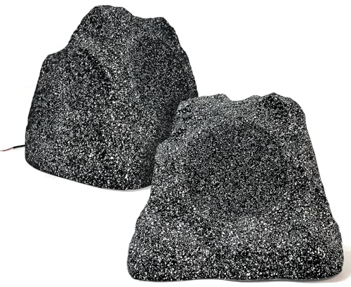 STUDIOFINIX Altavoces de Roca al Aire Libre Impermeable, 600 vatios de 8 Pulgadas Timbre Timbre Timbre IPX6 Diseño de Resistencia a la Intemperie para jardín, Patio, Piscina, Cubierta, Barbacoa (par)