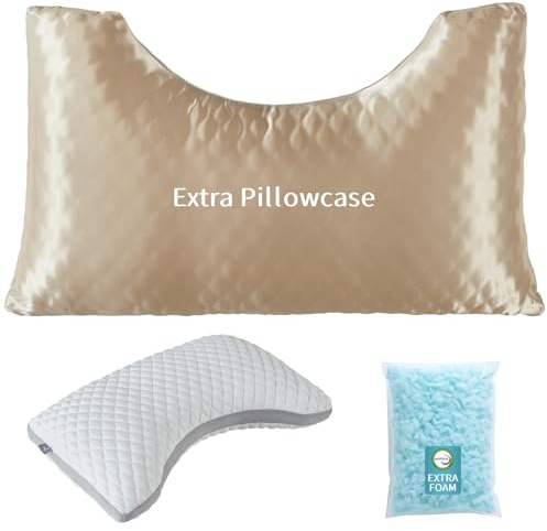 LOFE Side Sleeper Pillows for Adults with 2 Pillowcase