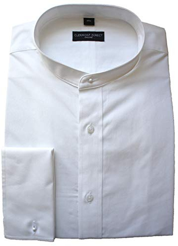 Traditional Pure Cotton White Tunic Shirt 16.5