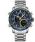 Naviforce Orologio Cronografo Sportivo Digitale da Uomo Orologio Multifunzionale in Acciaio Inossidabile al Quarzo Militare Impermeabile
