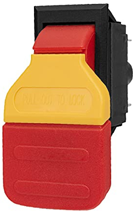 POWERTEC 120V/230V Dual Voltage Safety Paddle Switch, 16Amps, Large Paddle Switch for Power Tools, Fits Table Saw, Router Table, Drill Press, Bench Saw, Bandsaw, Dust Collectors (71672)