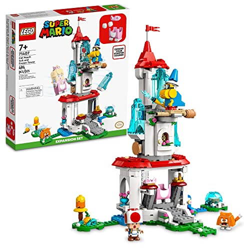 LEGO Super Mario Cat Peach Suit and Frozen Tower Erweiterungsset 71407 Bauspielzeug Set für Kinder, Jungen und Mädchen ab 7 Jahren (494 Teile)