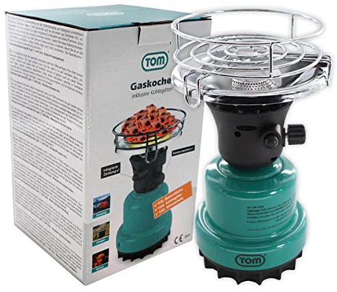 BB Loisir Réchaud à Gaz Camping à gaz portable avec grille supplémentaire Réservoir de gaz 190g