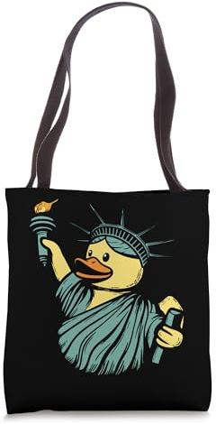 Statue of Liberty Rubber Duck New York Duckling Tote Bag