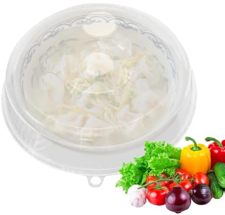 Couvercle Alimentaire Pour Micro-ondes – Couvercle Anti-éclaboussures Pour Four | Couverture De Stand De Gâteau | Couvercle Transparent Avec Évents Perforés | Couverture Anti-éclaboussures De Micro-