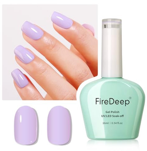 Firedeep 16ml Smalto Per Unghie Gel Viola, Colore Viola Pastello, Smalto Uv Led Per Unghie Primavera Estate Manicure Salone Fai Da Te A Casa 1pcs