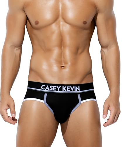 Casey Kevin Slip Homme Coton,Slip Homme Sexy Chic Taille Basse Sportif Respirant Athlétique Underwear