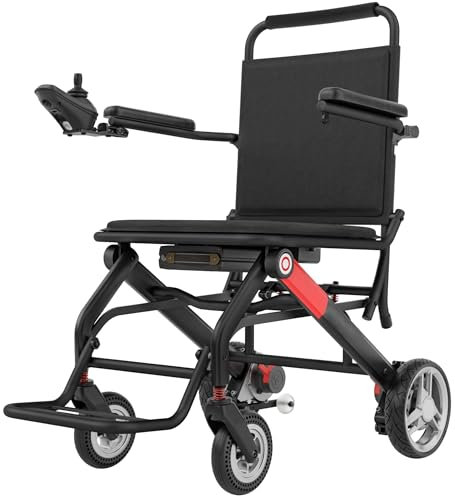 ByteTecpeak D01 sedia a rotelle elettrica ultra leggera, 14,1 kg, design pieghevole, telaio in lega di alluminio, motore 500W, batteria 12Ah, autonomia 20km, ideale per viaggi e uso quotidiano