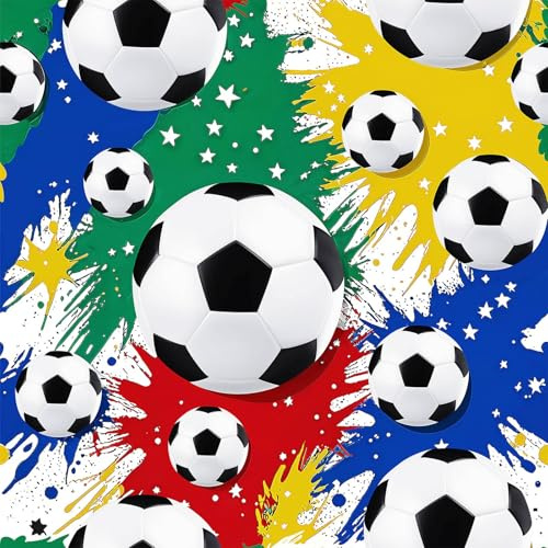 CHDITB Football Wallpaper Soccer Wall Stickers Boys Girls Bedroom(44x300cm)