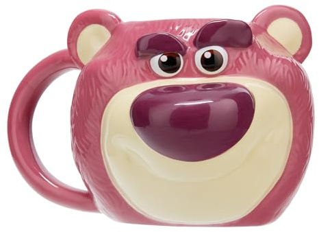 Paladone Lotso Huggin Bear Shaped Mug 680ml, Officially Licensed Disney Toy Story Ceramic Coffee Cup for Tea, Hot Chocolate and More, Gift for Pop Culture Fans