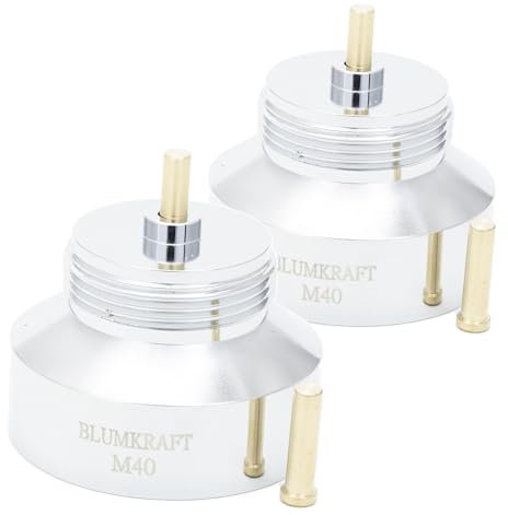 BLUMKRAFT - Lote de 2 adaptadores de metal para radiadores BRAUKMANN OVENTROP y PRUSS M40 x1.5 (prototipo) a M30 x 1.5 para termostato/cabeza termostática M30x1.5 macho. Nuevo modelo junio 2025