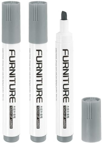 QUARKZMAN Mobili Pennarelli Ritocchi Kit Riparazione Mobili Stucco Stick Legno Pennarelli per Graffi Pavimento Legno Tavolo Mobili Laminato Cornici Grigio