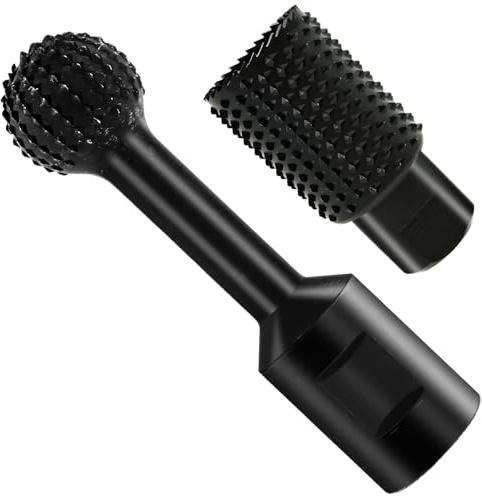 Accesorio de amoladora angular con gubia esférica de 2 piezas, herramientas eléctricas for tallado con fresa giratoria esférica de acero de carburo con roscas de 5/8-11 for amoladora angular de 4 1/2