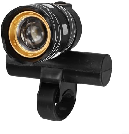Honseadek Con luz LED Bicicleta de 20000 lm, faro frontal recargable con batería, duradero, alumbrado aeronáutico, aleación de aluminio, hermético para ciclismo, lámpara (NEGRO)