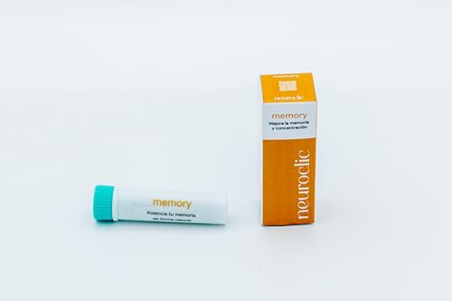 Neuroclic - Memory, Inhalador de Aceites Esenciales para Mejorar la Memoria y Concentración, Mezcla de 22 Aceites Esenciales Naturales