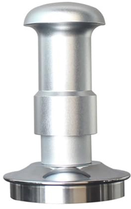 Tamper 515358 mm - Pressa per espresso in acciaio inox, ideale per la casa, con caffè e manomissione, realizzata in acciaio inossidabile, lavabile in lavastoviglie e antiruggine (argento, 58 mm)